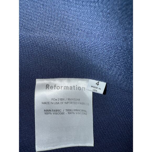 Reformation Igrid Strapless Navy Lined gown Size 4 Maxi - Picture 12 of 15